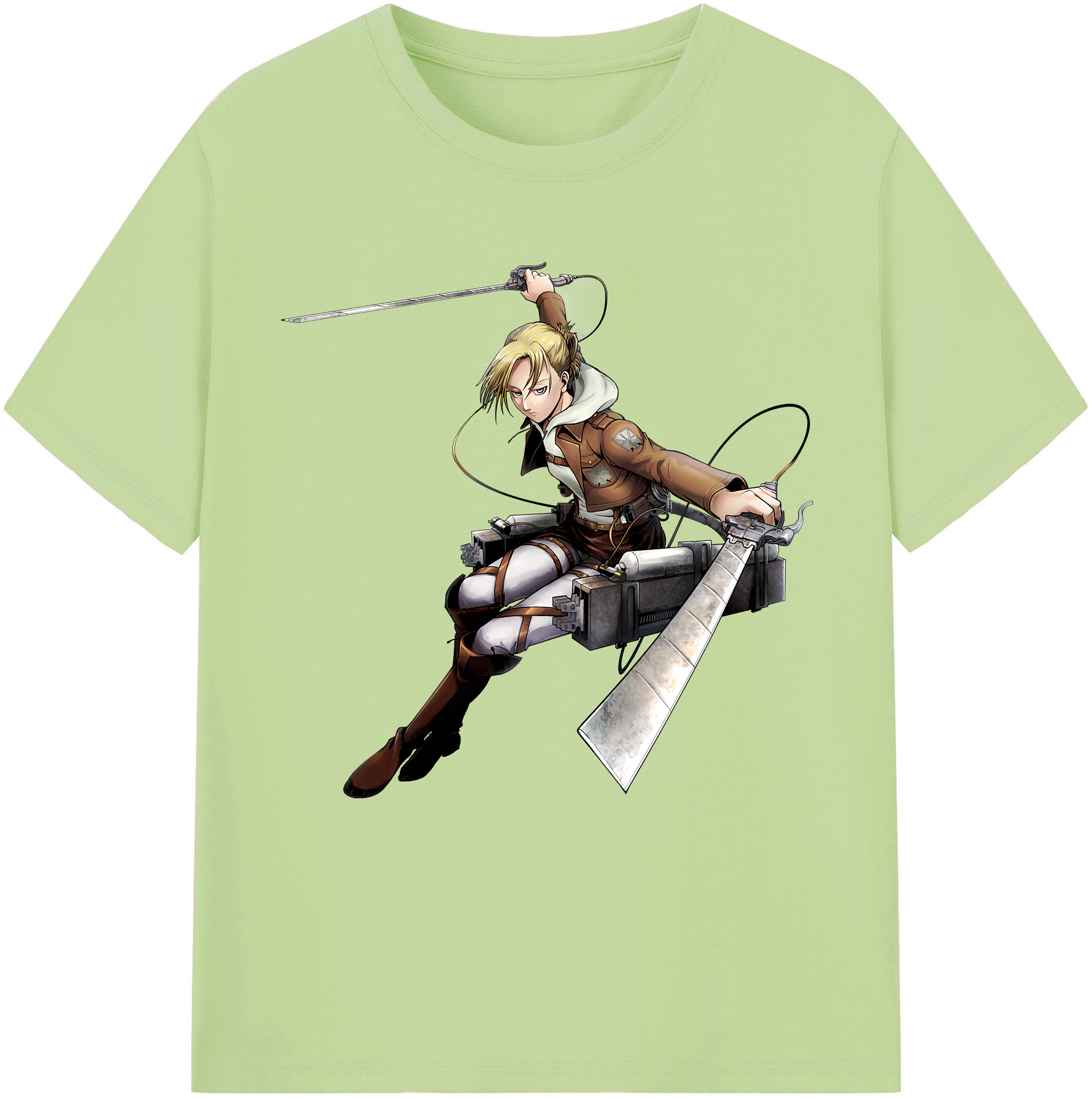 （画像用） 進撃の巨人 アニ・レオンハート Attack on Titan Annie Leonhart 綿100％半袖Tシャツ（フロントプリント）